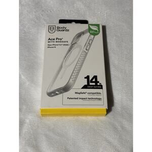 BodyGuardz Ace Pro MagSafe Case for iPhone 14 / iPhone 13 - Clear (14ft Drop)